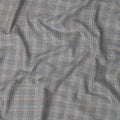 Black, White & Blue Glen Check Pattern 100% Cotton Shirting Fabric, Classic Multi-Color Checked Design, 150 cms Width, Origin India-D26621