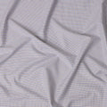 White, Blue & Brown Micro Check 100% Cotton Shirting Fabric, Fine Multi-Color Checked Design, 150 cms Width, Origin India-D26622