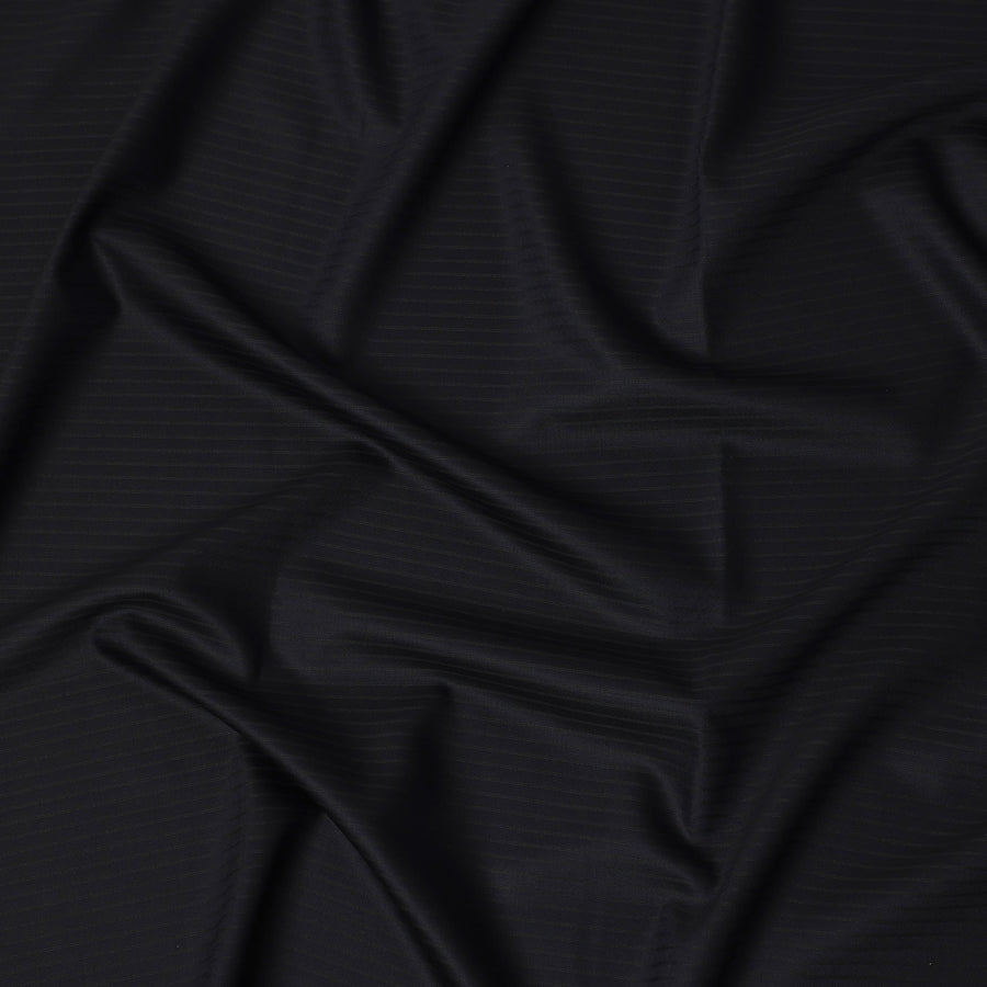Super 150 Black Italian Wool Suiting Fabric 150cm
