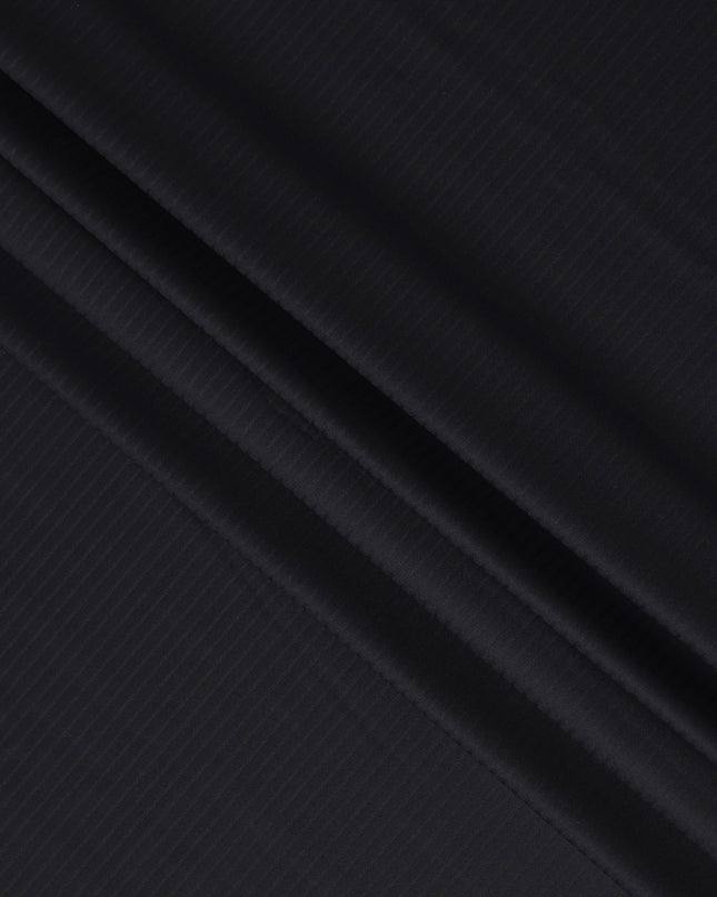 Super 150 Black Italian Wool Suiting Fabric 150cm