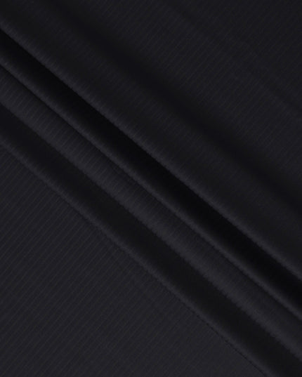 Navy Blue Super Fine All Wool Suiting Fabric, 150 cm Width, 4.0 Mtrs Piece, Premium Italian Cloth by Ermenegildo Zegna, Made in Italy-D26797