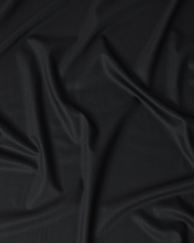 Jet Black Australian Wool Suiting Piece 150cm | Regal Fabric