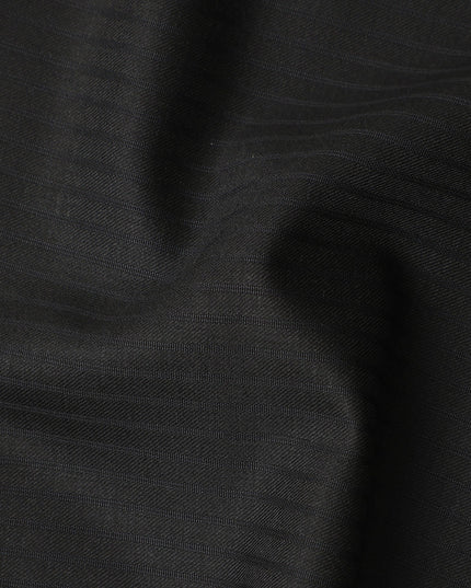 Super 160 Black Italian Wool Suiting Fabric 150cm