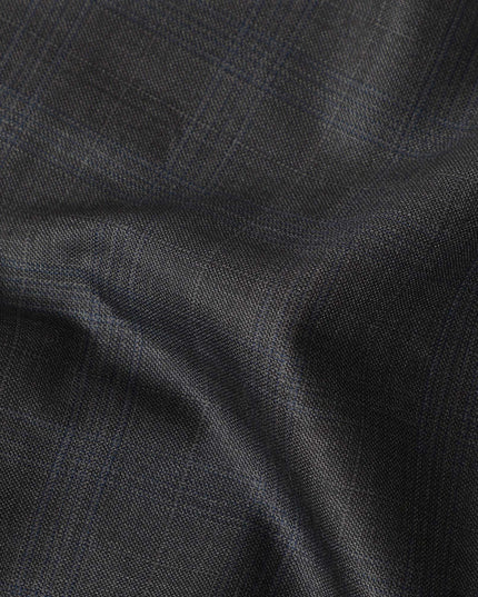 Super 180 Grey Italian Wool Suiting Fabric 150cm