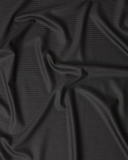 Super 180 Black Italian Wool Suiting Fabric 150cm