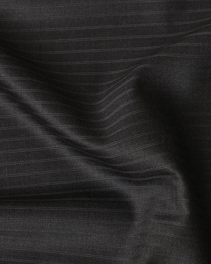 Super 180 Black Italian Wool Suiting Fabric 150cm