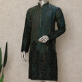 Green Silk Men's Kurta Pajama - D29296