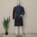 Blue Silk Men's Kurta Pajama - D29297