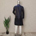 Blue Silk Men's Kurta Pajama - D29297