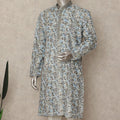 Multicolor Velvet Kurta Pyjama Set for Men