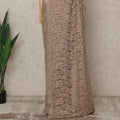 Rose Gold Premium French 2-Tone Chantilly Lace Saree, 5.5 Mtrs Length, 110 Cms Width, Crafted in France-Blouse Not Included-D26703