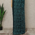 Teal Green Premium French 2-Tone Chantilly Saree Lace, 5.5 Mtrs Length, 110 Cms Width, Crafted in France-Blouse Not Included-D26705