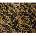 Black & Gold Floral Print Premium Pure Silk Satin Fabric, 110 cm Width, Elegant Botanical Design, Origin: South Korea-D26808
