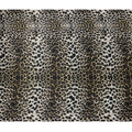 Brown Black Leopard Print Premium Pure Silk Satin Fabric, 110 cm Width, Bold Animal Skin Design, Origin: South Korea-D26811