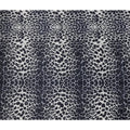 Black Grey Leopard Print Premium Pure Silk Satin Fabric, 110 cm Width, Bold Animal Skin Design, Origin: South Korea-D26812