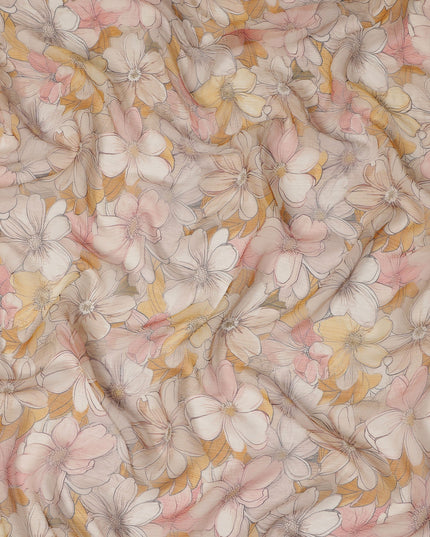 Beige Polyester Chiffon Fabric 110cm | Regal Fabrics