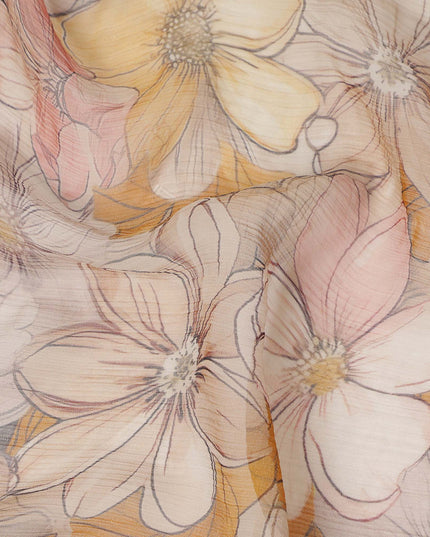 Beige Polyester Chiffon Fabric 110cm | Regal Fabrics
