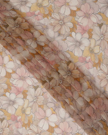 Beige Polyester Chiffon Fabric 110cm | Regal Fabrics
