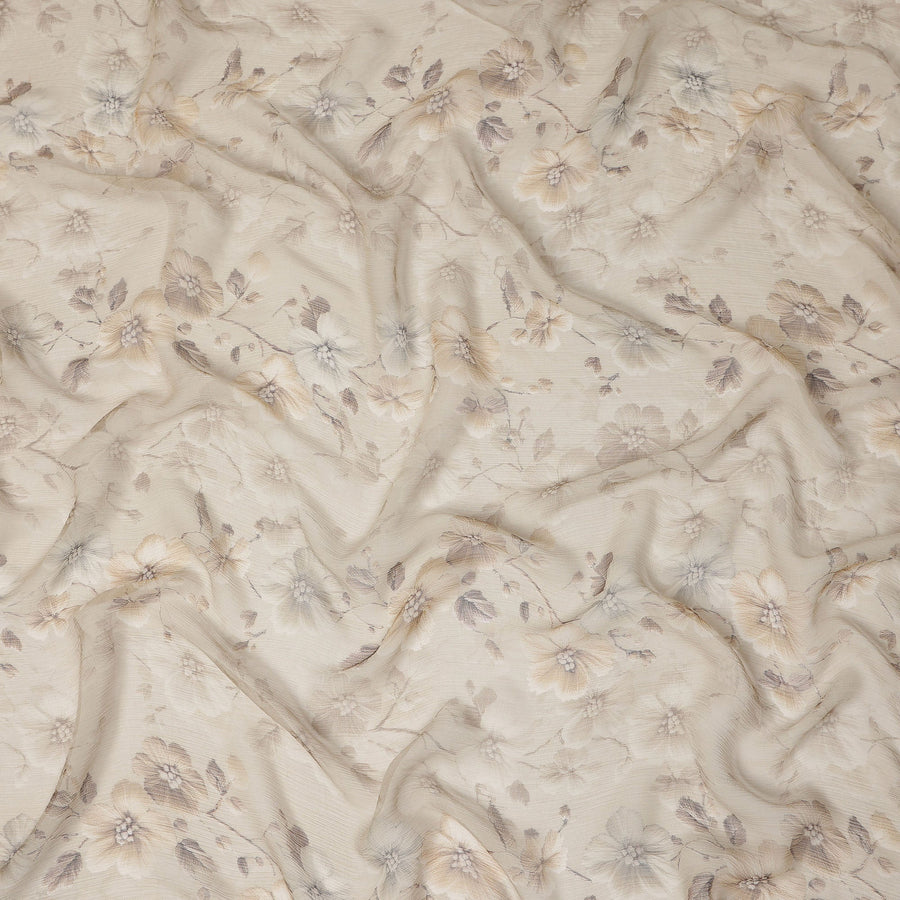Beige Polyester Chiffon Fabric 110cm | Regal Fabrics