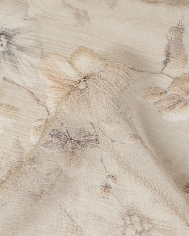 Beige Polyester Chiffon Fabric 110cm | Regal Fabrics