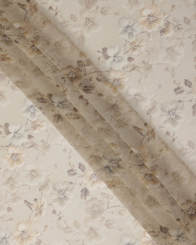 Beige Polyester Chiffon Fabric 110cm | Regal Fabrics