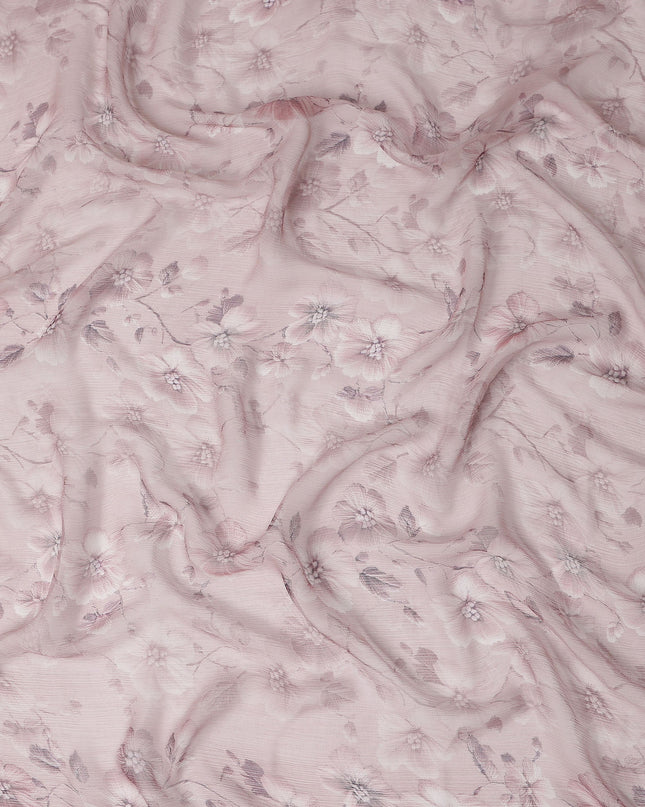 Blush Pink Self Viscose Digital Print Fabric 110cm