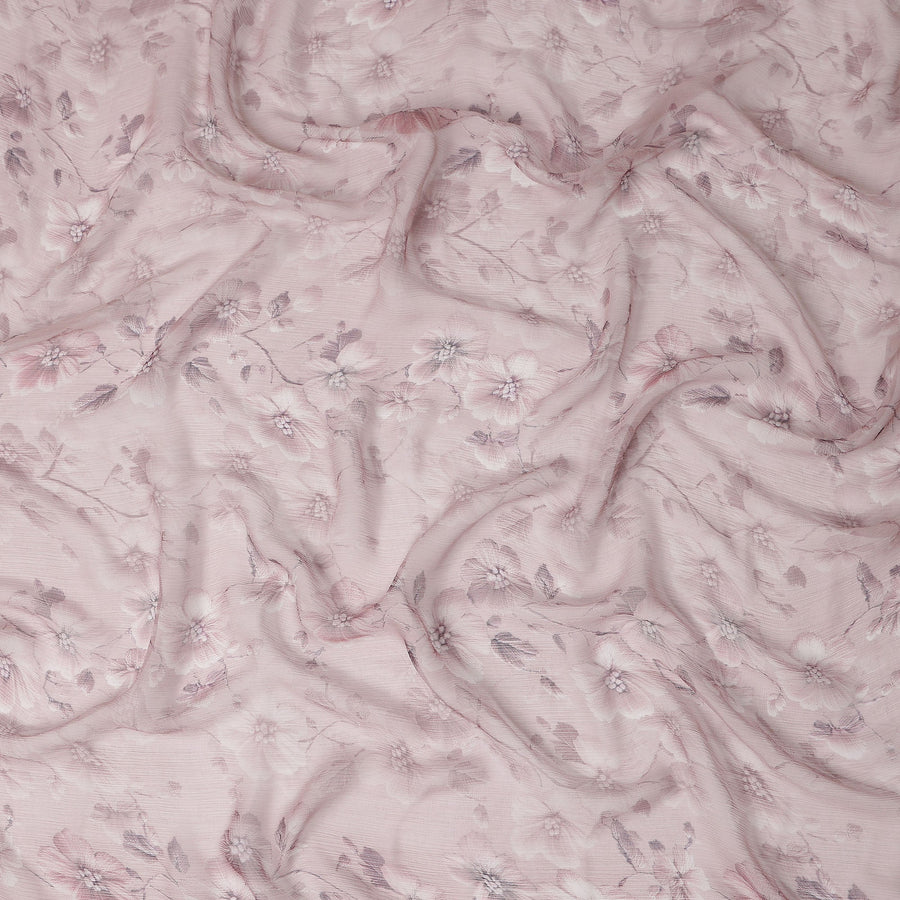 Blush Pink Self Viscose Digital Print Fabric 110cm