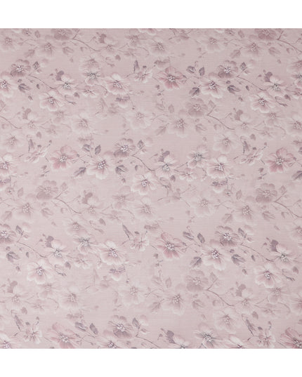Blush Pink Self Viscose Digital Print Fabric 110cm