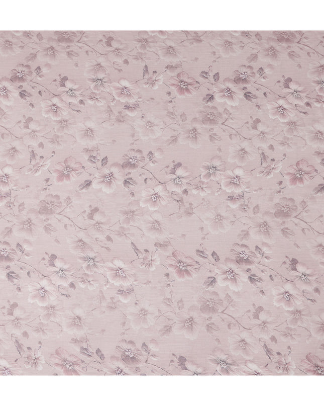 Blush Pink Self Viscose Digital Print Fabric 110cm