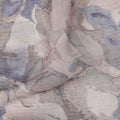 Dusty Blue Grey Floral Viscose Digital Print Fabric 110cm