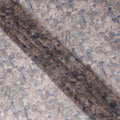Dusty Blue Grey Floral Viscose Digital Print Fabric 110cm