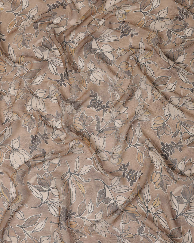 Beige Polyester Chiffon Fabric 110cm | Regal Fabrics