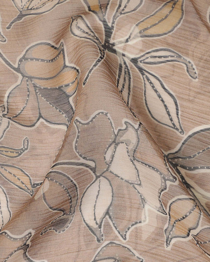 Beige Polyester Chiffon Fabric 110cm | Regal Fabrics