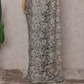 Silver Gold Floral French Chantilly Lace Saree