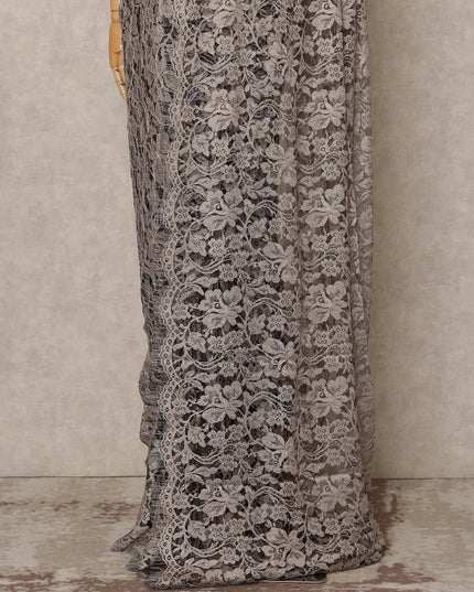 Light Pink 2Tone Premium French Chantilly Saree Lace 5.5 Mtrs 110 Cms Width France-D27799