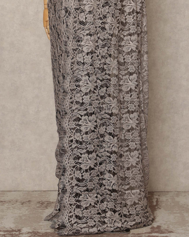 Light Pink 2Tone Premium French Chantilly Saree Lace 5.5 Mtrs 110 Cms Width France-D27799