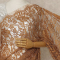 Copper Premium French 2-Tone Chantilly Saree Lace, 5.5 Mtrs Length, 110 Cms Width, Crafted in France -Blouse Not Included-D26707