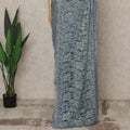 Blue-Grey Premium French 2 Tone Chantilly Saree Lace, 5.5 Mtrs Length, 110 Cms Width, Crafted in France -Blouse Not Included-D26717