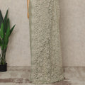 Sage Premium French Chantilly Saree Lace, 5.5 Mtrs Length, 110 Cms Width, Crafted in France -Blouse Not Included-D26714