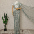 Mint Premium French Chantilly Saree Lace, 5.5 Mtrs Length, 110 Cms Width, Crafted in France -Blouse Not Included-D26713