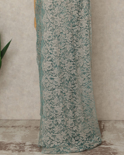 Mint Premium French Chantilly Saree Lace, 5.5 Mtrs Length, 110 Cms Width, Crafted in France -Blouse Not Included-D26713