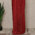 Red Premium French Chantilly Saree Lace, 5.5 Mtrs Length, 110 Cms Width, Crafted in France -Blouse Not Included-D26708
