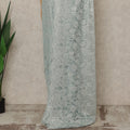 Ice Blue Premium French Metallic Chantilly Saree Lace, 5.5 Mtrs Length, 110 Cms Width, Crafted in France -Blouse Not Included-D26734