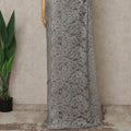 Dusty Rose Silver Premium French Metallic Chantilly Lace Saree – 5.5 Meters Fabric Length, Width 110 cm, Imported from France  & Blouse Not Included-D26570 Regal Fabrics