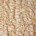 Pastel Yellow Floral Printed Cotton Satin Fabric 110 Cms Made In India-D27389 Regal Fabrics