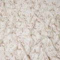 Ivory Pearl and Sequin Floral Embroidered Synthetic Organza Fabric, 110 cm Width, Made in India-D26655
