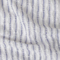 Powder White Pinstripe Guipure Lace Fabric