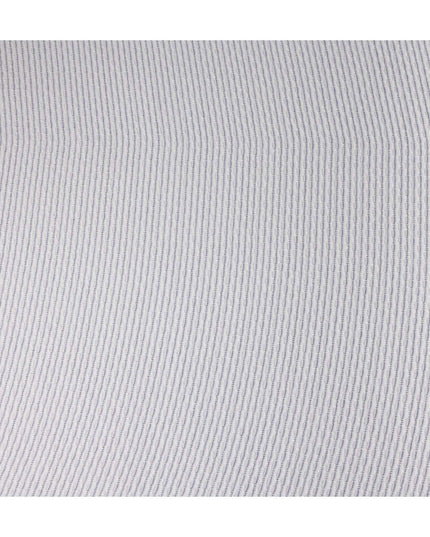 Powder White Pinstripe Guipure Lace Fabric