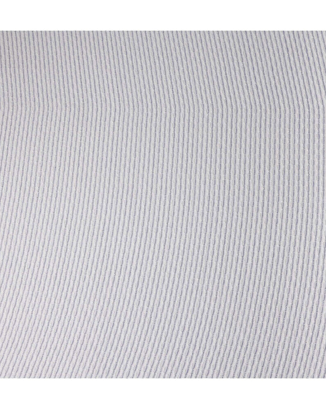Powder White Pinstripe Guipure Lace Fabric