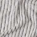 Silver Grey Pinstripe Guipure Lace Fabric
